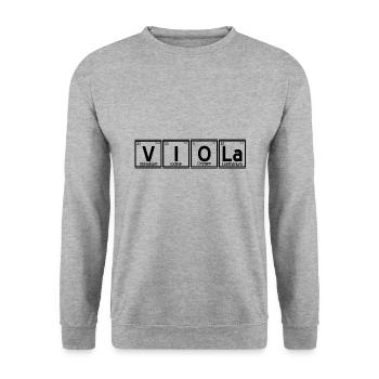 viola - Unisex Sweatshirt - salt & pepper - Front - Alina (178cm) & Michal (187cm)