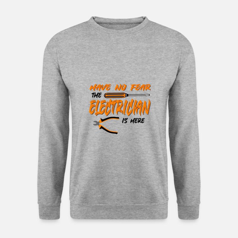 Elektriker - Unisex Pullover - Weißgrau meliert