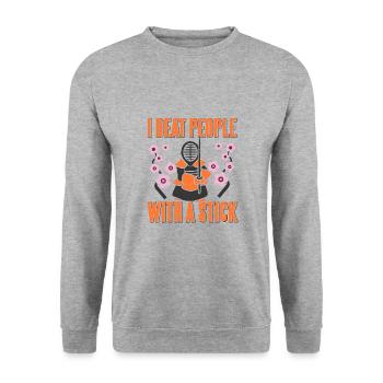 Kendo - Unisex Sweatshirt - salt & pepper - Front - Alina (178cm) & Michal (187cm)