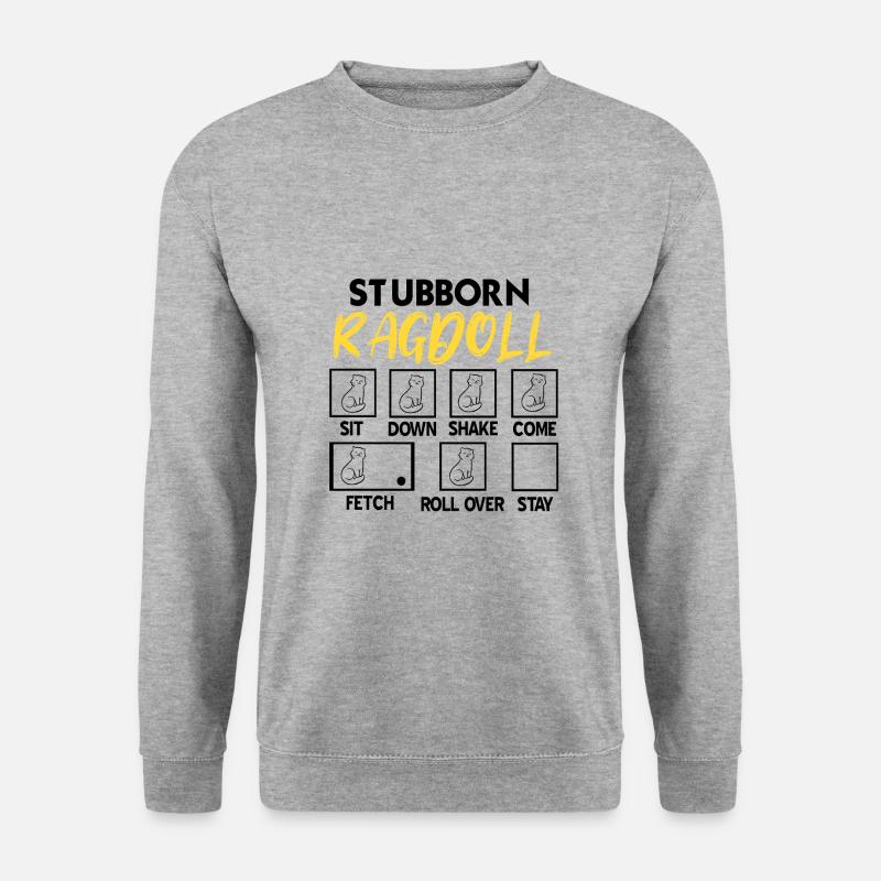 Ragdoll-Katze - Unisex Pullover - Weißgrau meliert