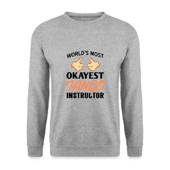 tango - Unisex Sweatshirt - salt & pepper - Front - Alina (178cm) & Michal (187cm)