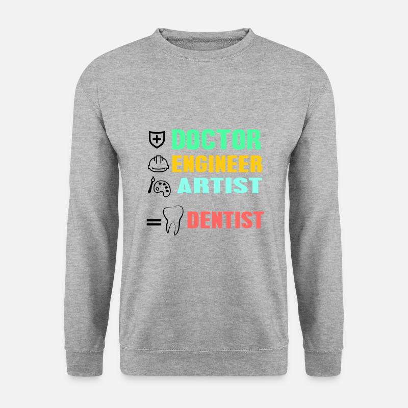 Zahnarzt - Unisex Pullover - Weißgrau meliert