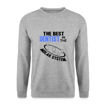 Zahnarzt - Unisex Pullover - Weißgrau meliert - Vorne - Alina (178cm) & Michal (187cm)