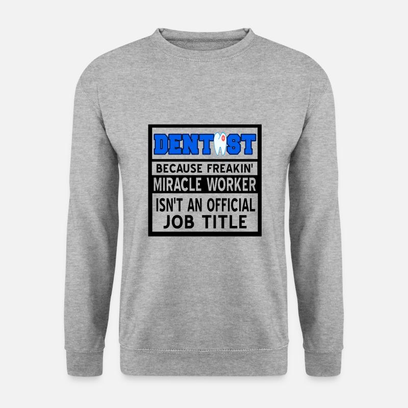 Zahnarzt - Unisex Pullover - Weißgrau meliert