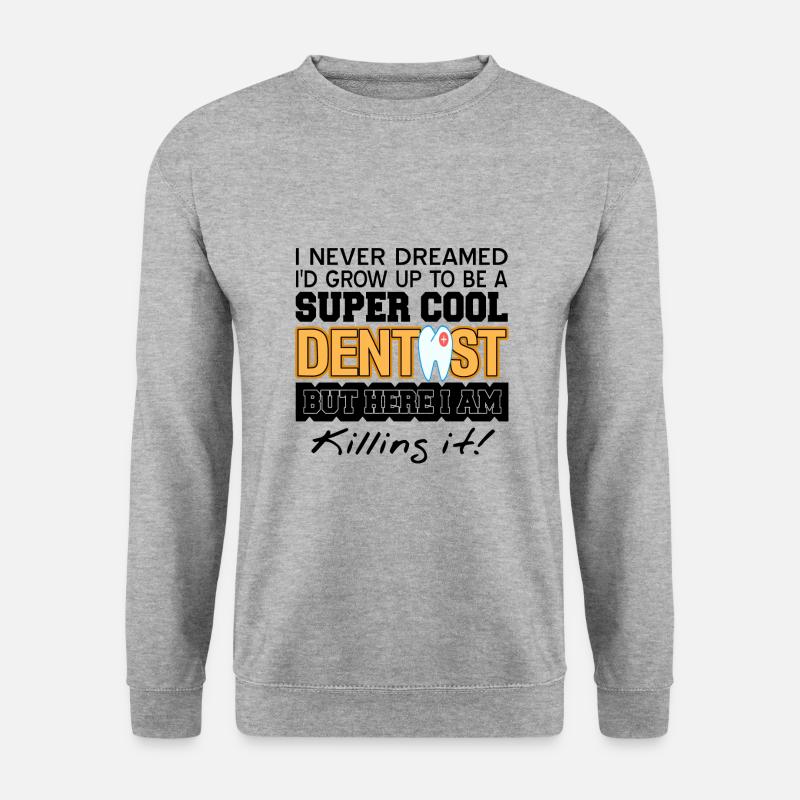 Zahnarzt - Unisex Pullover - Weißgrau meliert