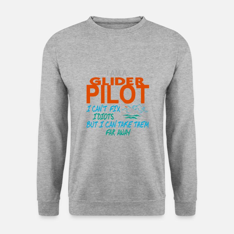 Segelfliegen Segelflieger - Unisex Pullover - Weißgrau meliert