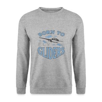 Gliding Glider pilots - Unisex Sweatshirt - salt & pepper - Front - Alina (178cm) & Michal (187cm)