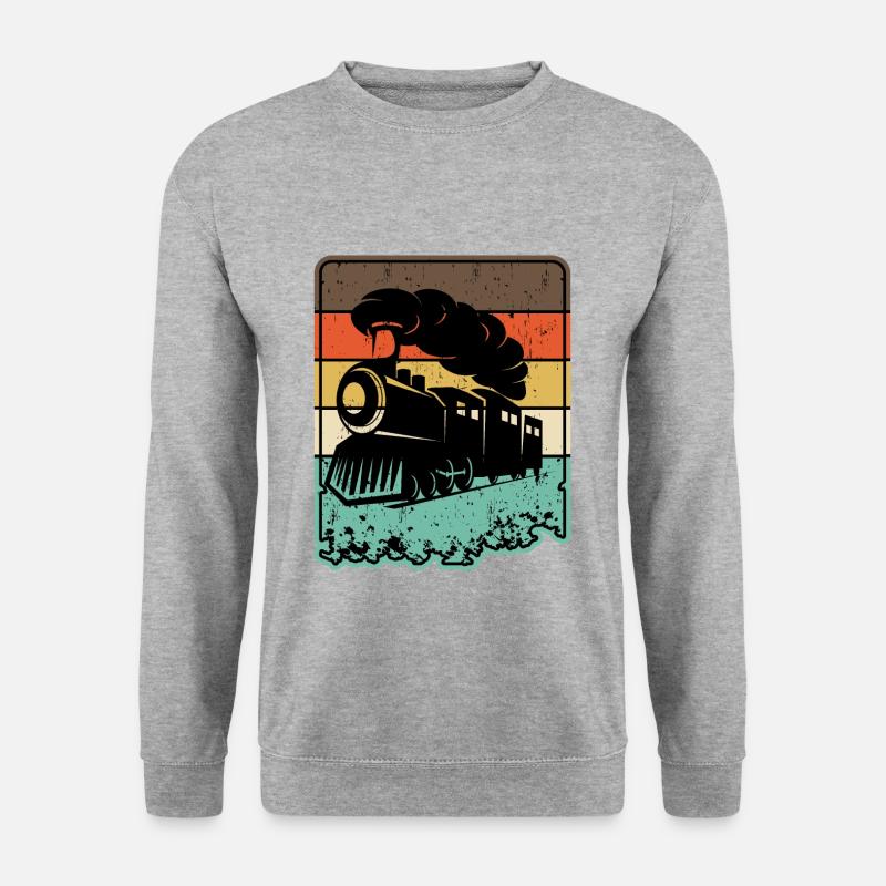 Retro-Zug - Unisex Pullover - Weißgrau meliert