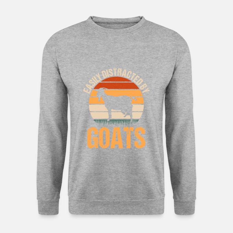 Easily Distracted By Goats - Unisex Sweatshirt - salt & pepper