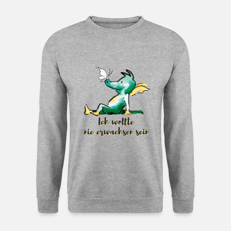 TABALUGA Ich Wollte Nie Erwachsen Sein - Unisex Pullover - Weißgrau meliert