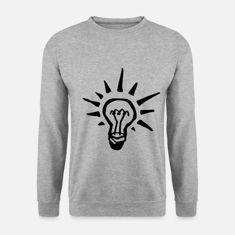 Shining light bulb - Unisex Sweatshirt - salt & pepper