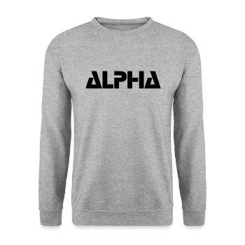 ALPHA - Unisex Sweatshirt - salt & pepper - Front - Alina (178cm) & Michal (187cm)