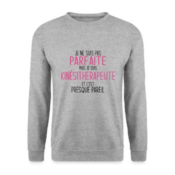 Funny and Proud Design for Women Independent Physiotherapist - Unisex Sweatshirt - salt & pepper - Front - Alina (178cm) & Michal (187cm)
