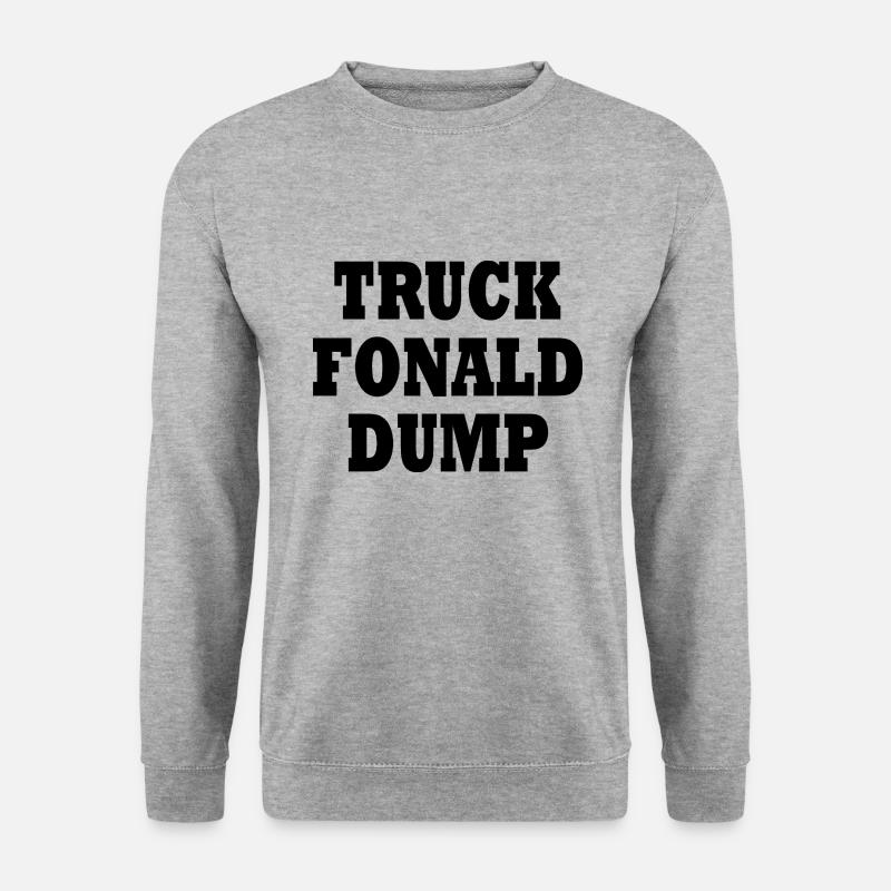 truck fonald dump - Unisex Pullover - Weißgrau meliert