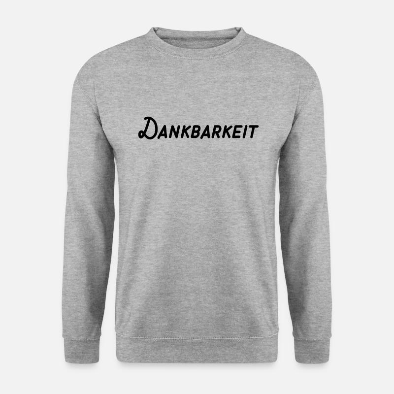 Dankbarkeit - Unisex Pullover - Weißgrau meliert