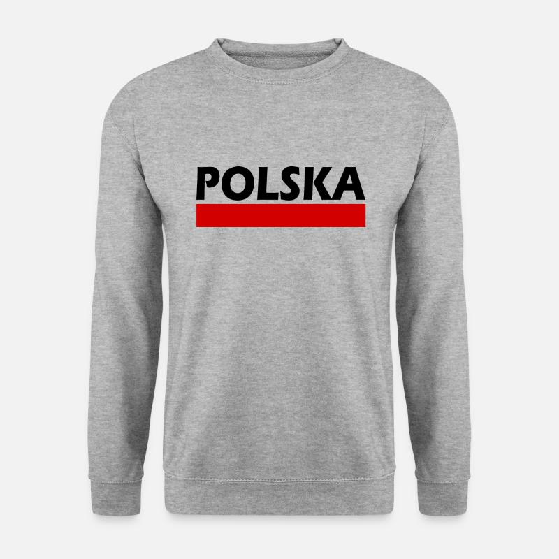 Polen - Unisex Pullover - Weißgrau meliert