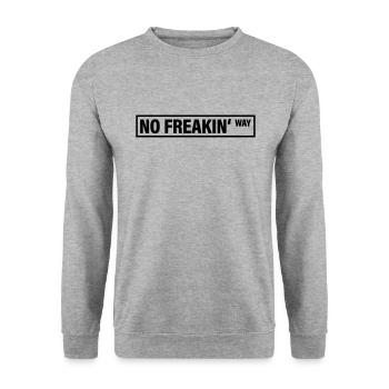 Pas de façon bizarre - Sweat-shirt Unisexe - gris chiné - Devant - Alina (178cm) & Michal (187cm)