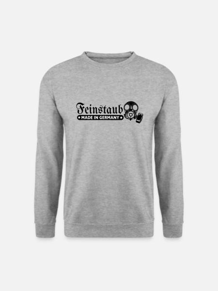 Feinstaub Made in Germany - Unisex Pullover - Weißgrau meliert