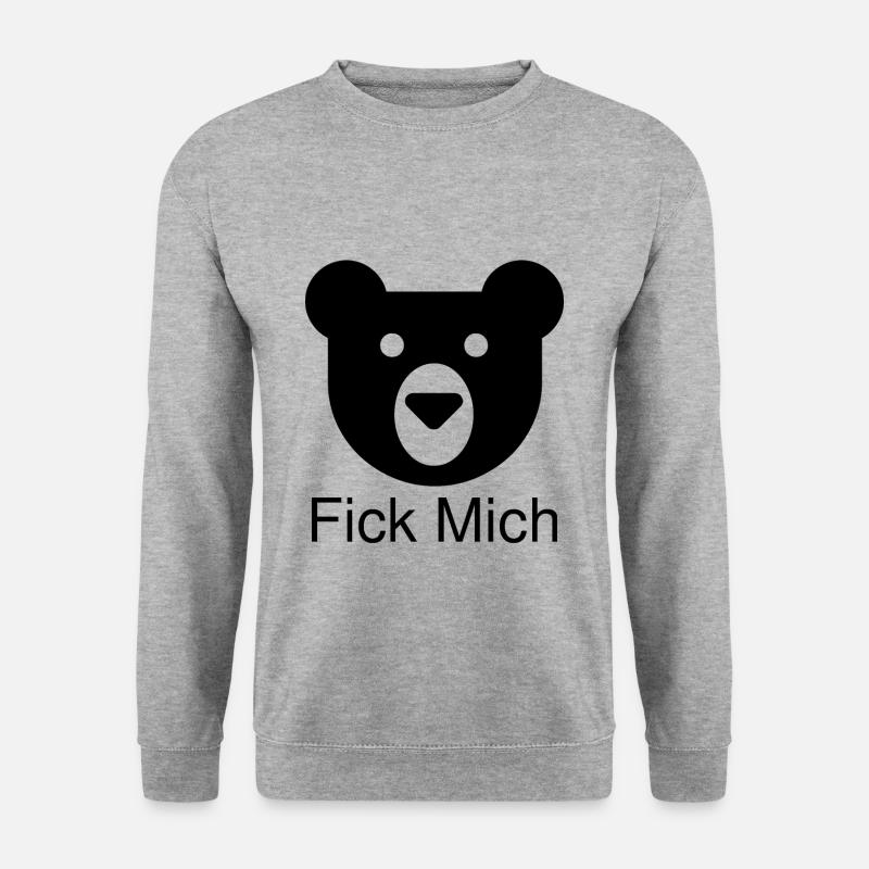 Fick Mich - Unisex Pullover - Weißgrau meliert