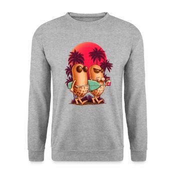 SUMMER PEANUTS - Unisex Sweatshirt - salt & pepper - Front - Alina (178cm) & Michal (187cm)