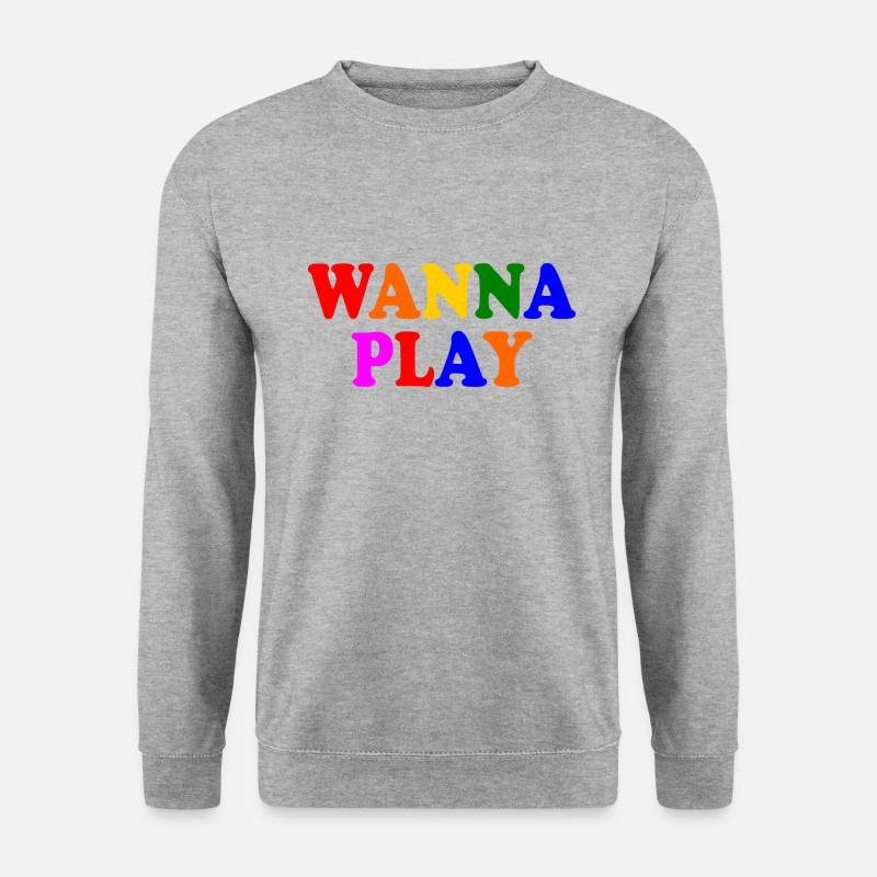 Wanna play - Unisex Pullover - Weißgrau meliert