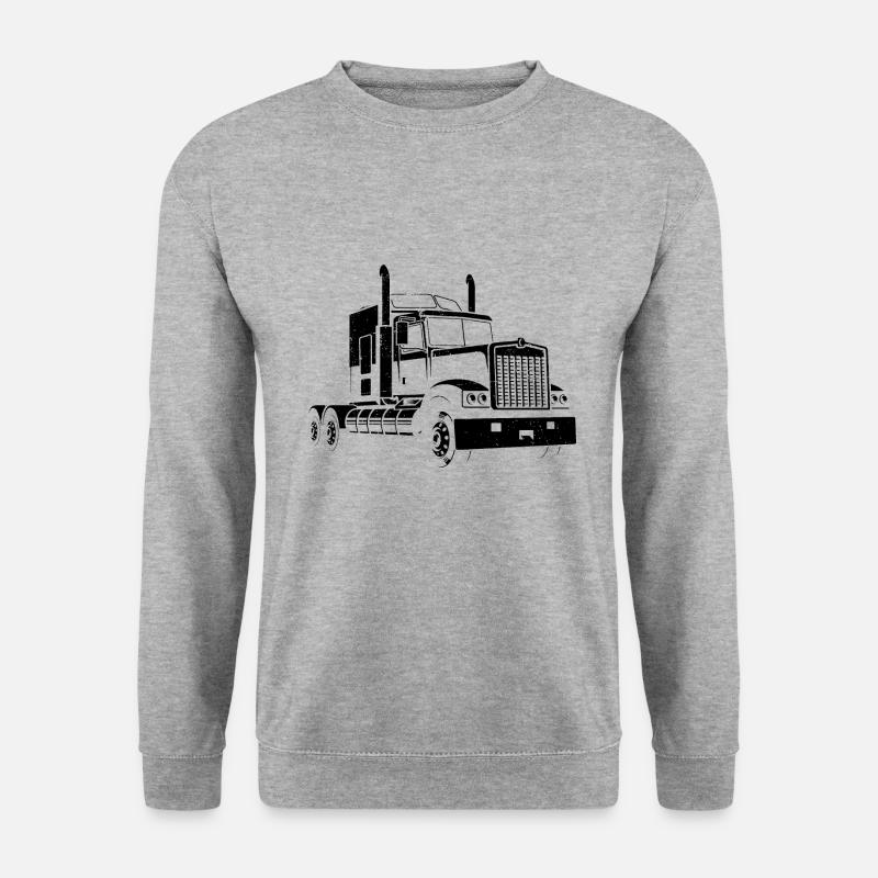 LKW Fahrer LKW Laster - Unisex Pullover - Weißgrau meliert