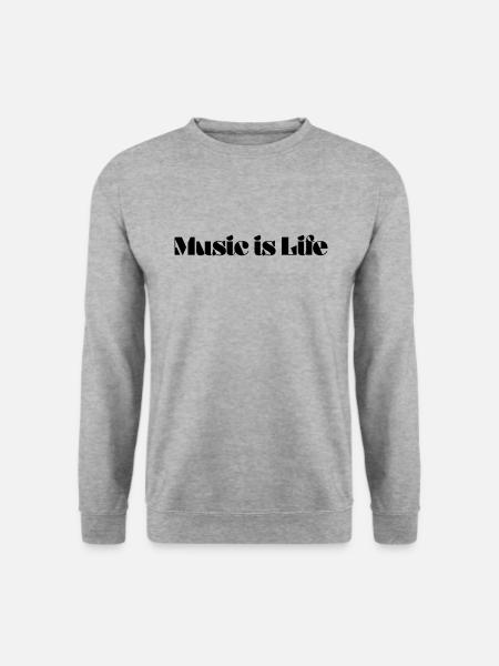 Music is Life - Unisex Sweatshirt - salt & pepper