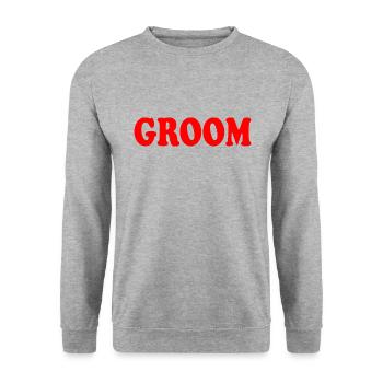 Groom - Unisex Pullover - Weißgrau meliert - Vorne - Alina (178cm) & Michal (187cm)