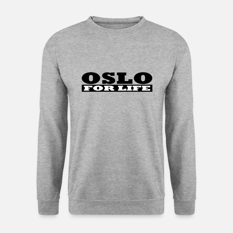 Oslo fürs Leben - Unisex Pullover - Weißgrau meliert