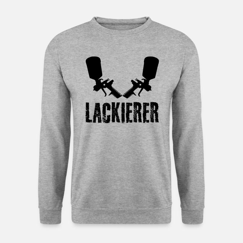 Lackierer - Unisex Pullover - Weißgrau meliert