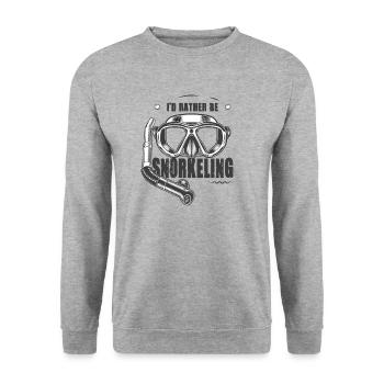 Snorkeling Diving I'd rather be snorkeling - Unisex Sweatshirt - salt & pepper - Front - Alina (178cm) & Michal (187cm)