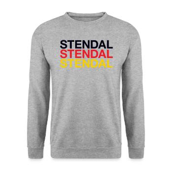STENDAL - Unisex Pullover - Weißgrau meliert - Vorne - Alina (178cm) & Michal (187cm)