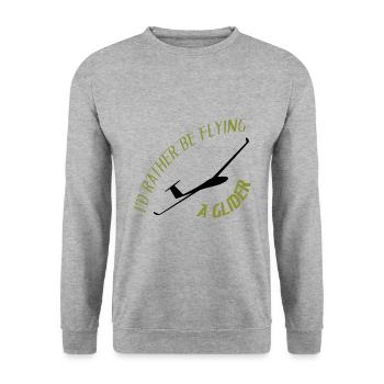 Gliding Glider pilots - Unisex Sweatshirt - salt & pepper - Front - Alina (178cm) & Michal (187cm)