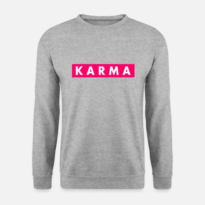 Karma - Unisex Pullover - Weißgrau meliert