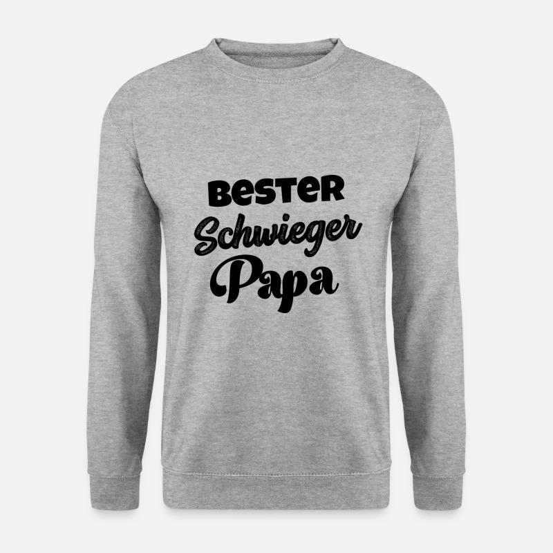 Bester Schwiegerpapa Schwiegervater in spe Heirat - Unisex Pullover - Weißgrau meliert