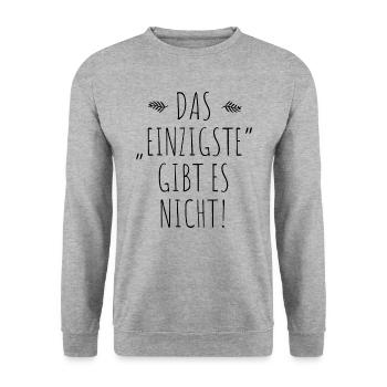 Das Einzigste Gibt Es Nicht Grammatik Germanistik - Unisex Pullover - Weißgrau meliert - Vorne - Alina (178cm) & Michal (187cm)