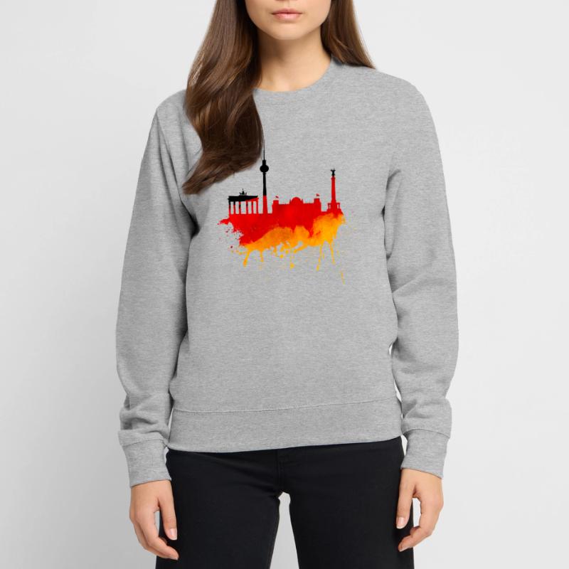 Berlin Skyline Allemagne Drapeau Drapeau Allemand Sweat-shirt Unisexe