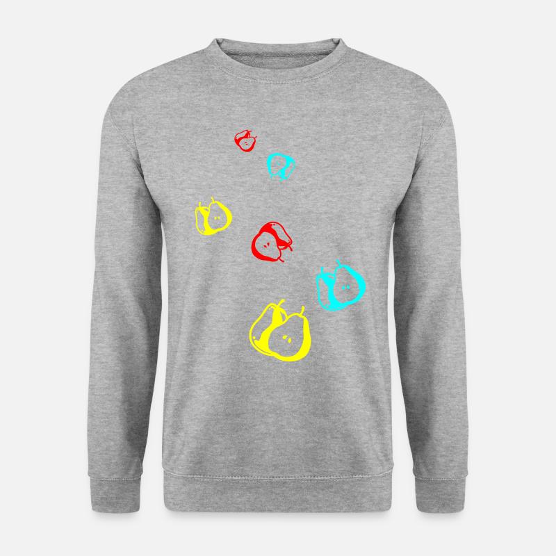 Birne Obst - Unisex Pullover - Weißgrau meliert