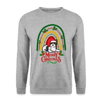 Sweet Biewer Terrier Christmas - Unisex Sweatshirt - salt & pepper - Front - Alina (178cm) & Michal (187cm)