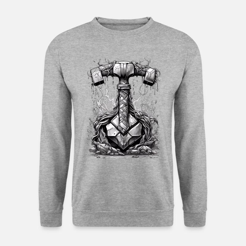 Thors Hammer - Unisex Pullover - Weißgrau meliert