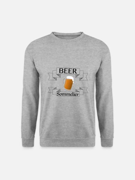 Beer Sommelier - Unisex Pullover - Weißgrau meliert