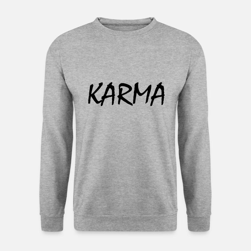 Karma - Unisex Pullover - Weißgrau meliert