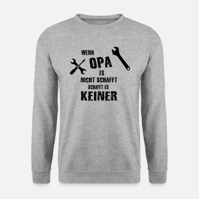 Opa - Unisex Pullover - Weißgrau meliert