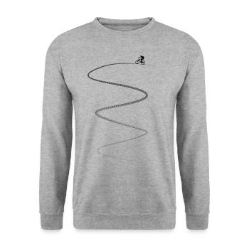 Mountain biker biker bike mountain bike cycling - Unisex Sweatshirt - salt & pepper - Front - Alina (178cm) & Michal (187cm)