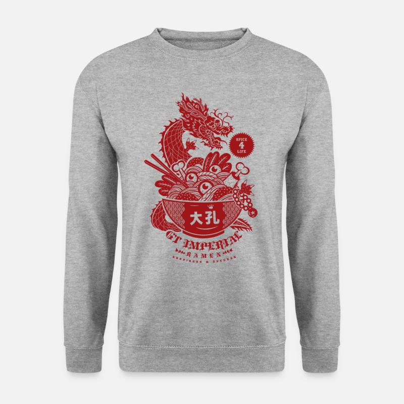 MUSTER GT IMPERIAL ROT ZURÜCK - Unisex Pullover - Weißgrau meliert