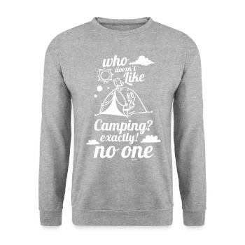 Camping Family Kids Nature Forest Mountains - Unisex Sweatshirt - salt & pepper - Front - Alina (178cm) & Michal (187cm)