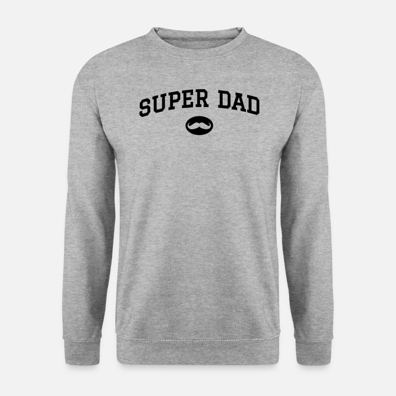 Super dad mustache - Unisex Sweatshirt - salt & pepper