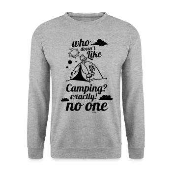 Camping for children - Unisex Sweatshirt - salt & pepper - Front - Alina (178cm) & Michal (187cm)