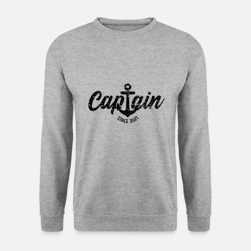 CAPTAIN SINCE 2021 - Unisex Pullover - Weißgrau meliert