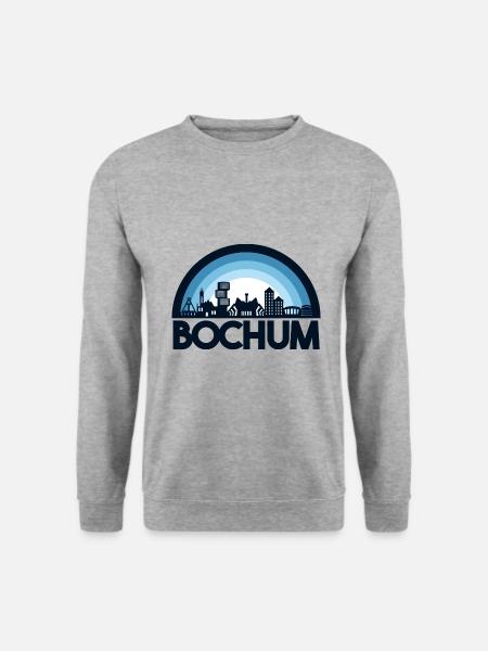 Bochum Bochumer Ruhrpott Ruhrgebiet Ruhrstadt - Unisex Pullover - Weißgrau meliert